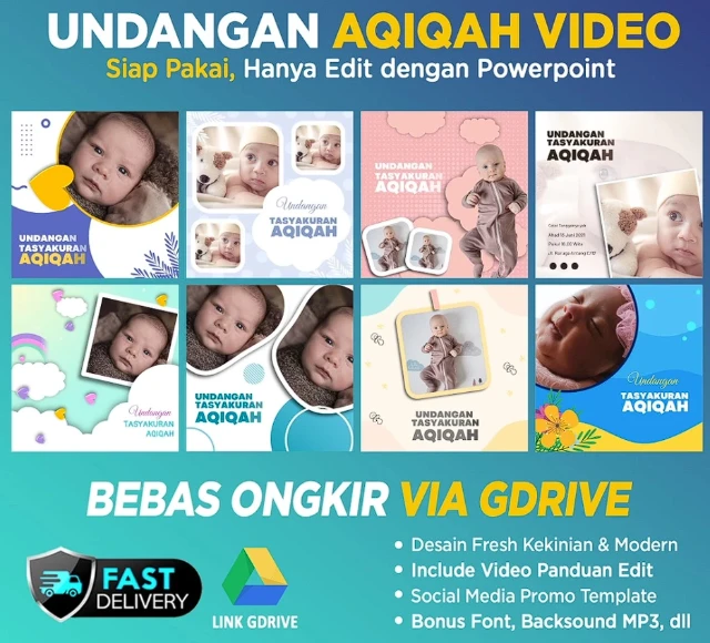Template Undangan Digital Video Aqiqah