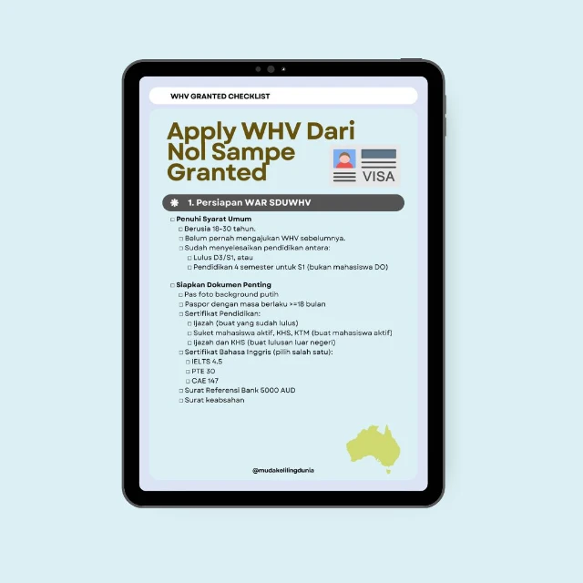 WHV Checklist Mastery