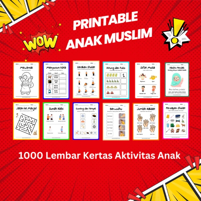 1000 Printable Anak Muslim