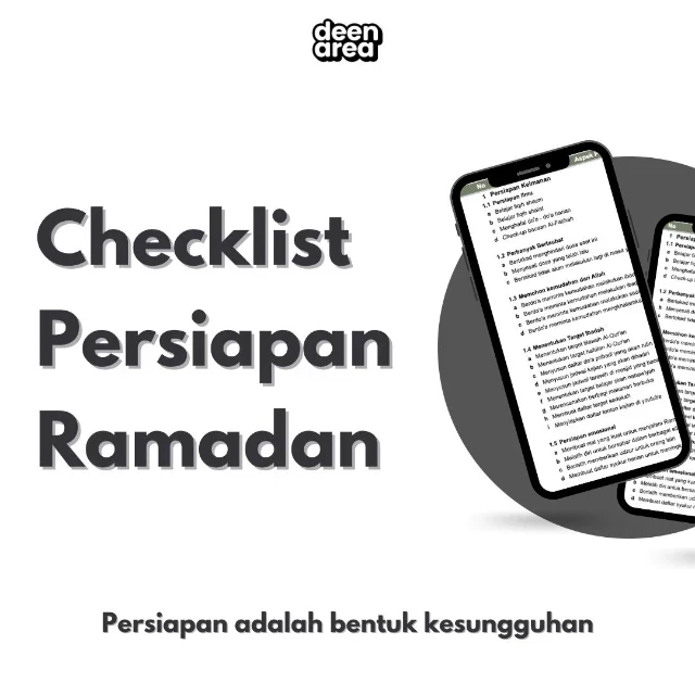 Checklist Persiapan Ramadhan (© Deen Area)