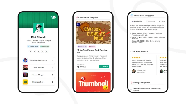 NoteBlock Link Bio Template - Preview 3