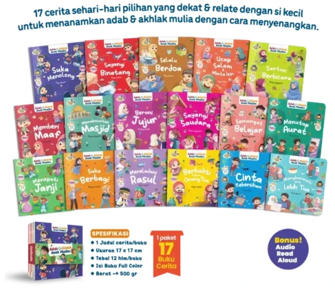 Buku Adab & Akhlak Anak Muslim Paket isi 17 Buku