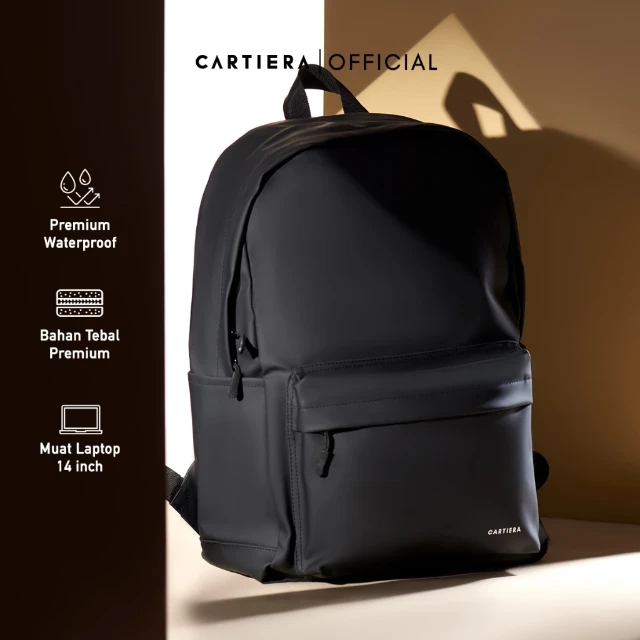 Cartiera Dapper Bag Tas Laptop Ransel Pria Wanita Anti Air Waterproof Premium Backpack Sekolah Kantor Kerja Outdoor
