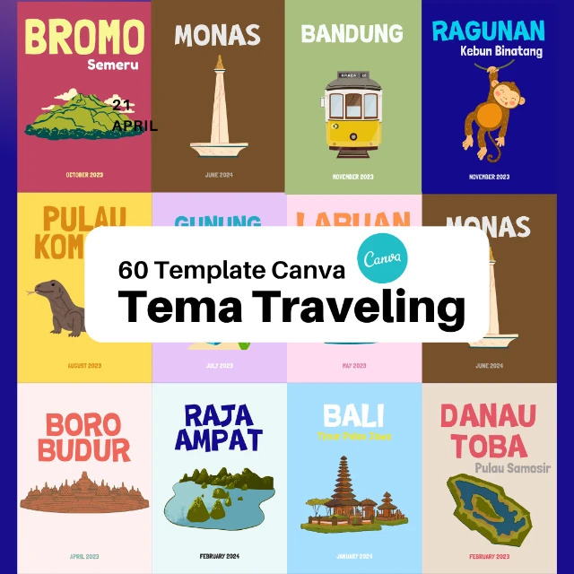 60 Template Canva Tematik (Traveling)