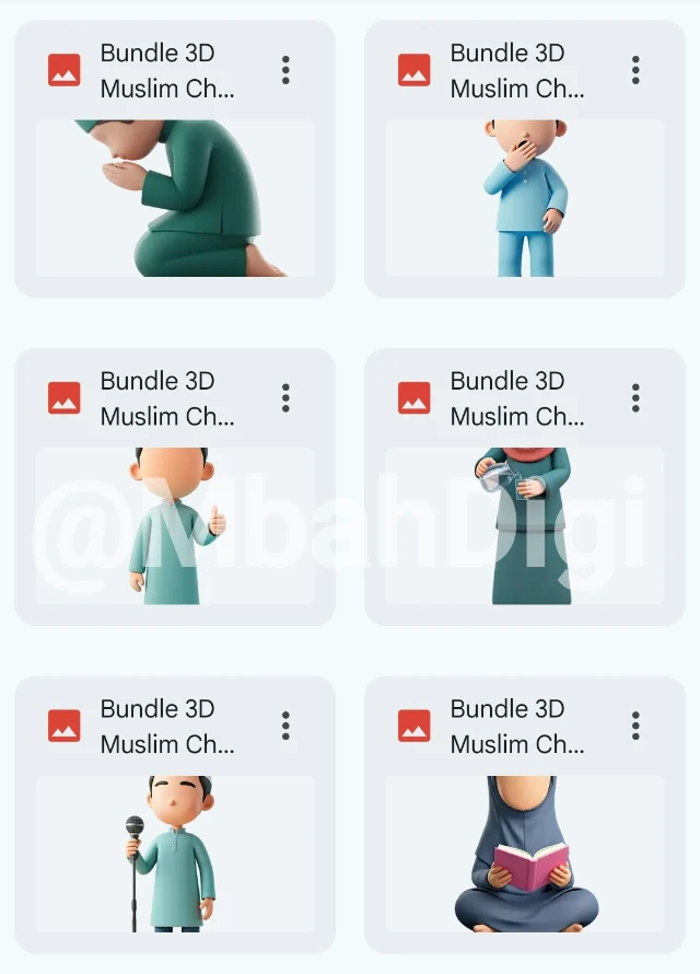 3D Karakter Anak Muslim Faceless.webp