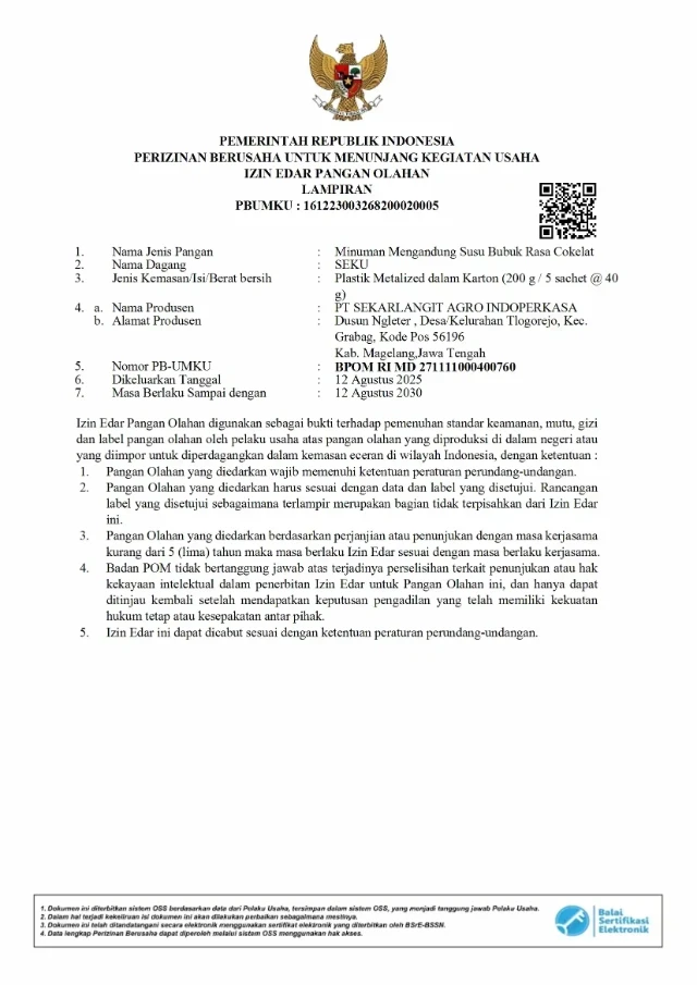 Sertifikat BPOM 40gr