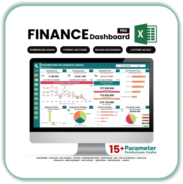 Finance Dashboard Pro+ | Jurnal Keuangan F&B