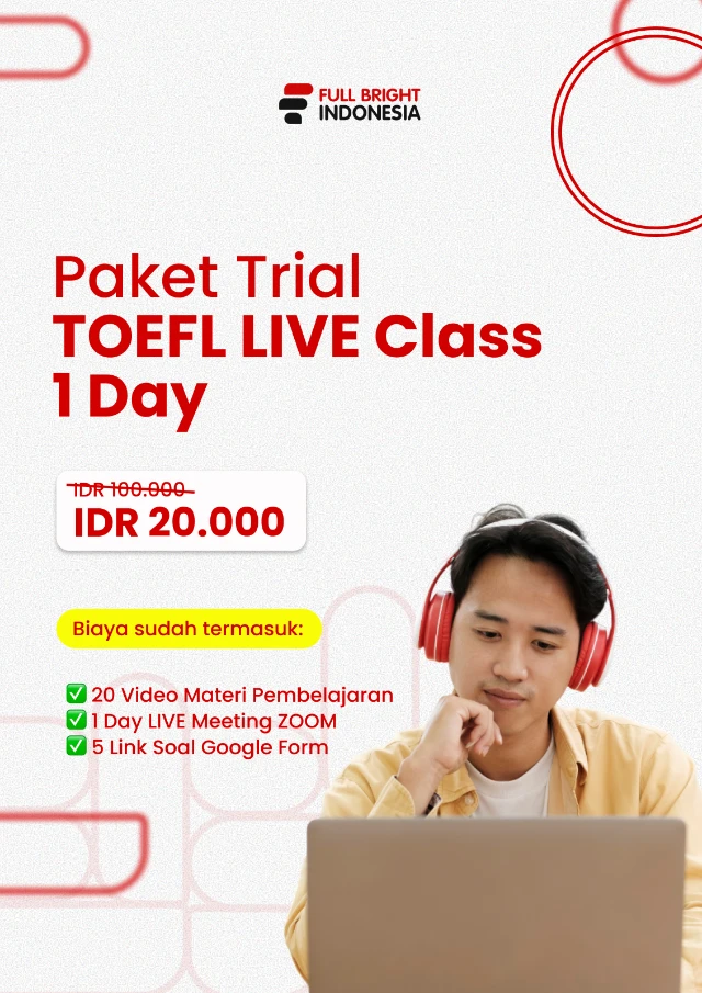 A5- Paket Trial TOEFL LIVE Class 1 Day