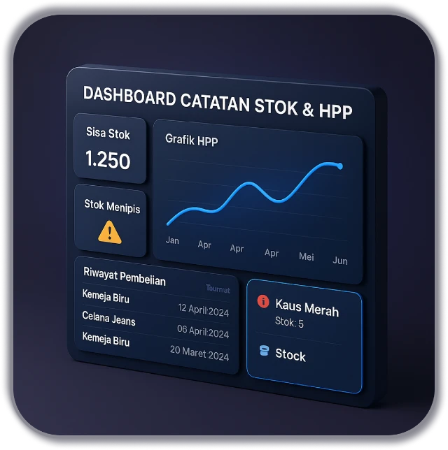 Dashboard Catatan Stok & HPP II
