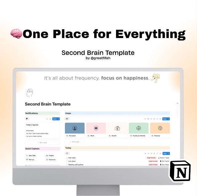 Second Brain + Work Finance Tracker Template by @greatfifah