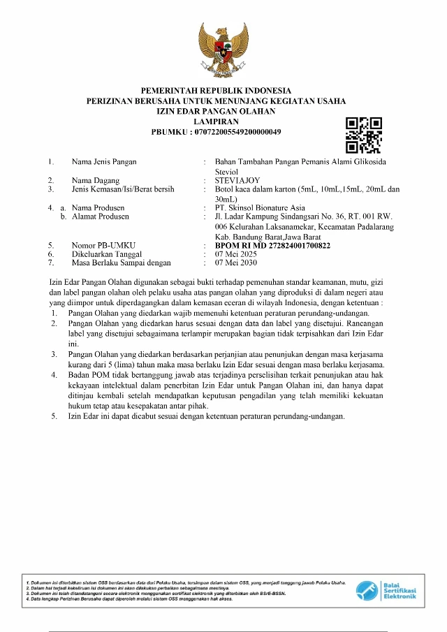 1762761757219-NIE STEVIAJOY - BPOM RI MD 272824001700822 BTP Pemanis Alami Glikosida Steviol_page-0001.webp