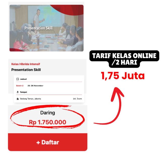 Harga Kelas Online