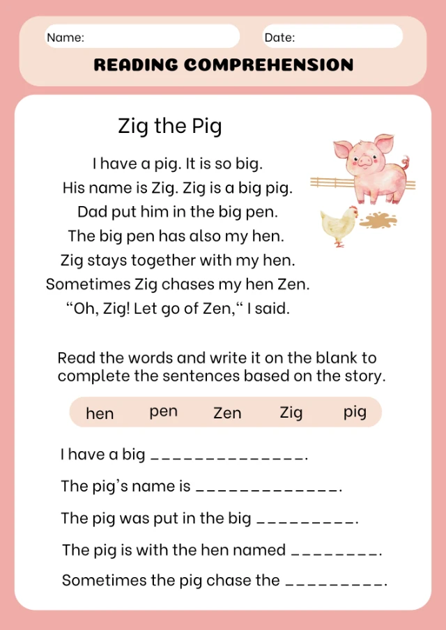 1763695078107-Pink and White Simple Story Reading Comprehension Worksheet.webp