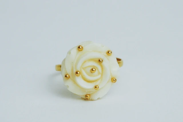 Cincin Rose emas mutiara