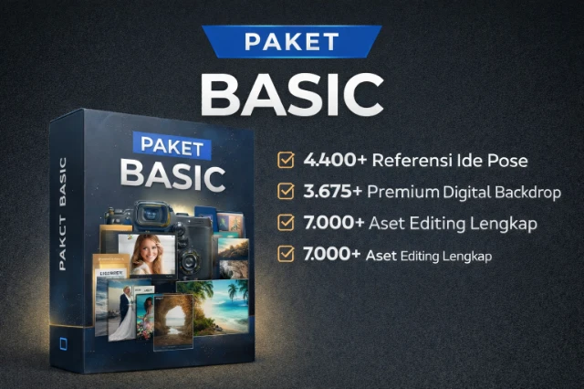 Paket Basic (Pose, Backdrop, Aset Editing)