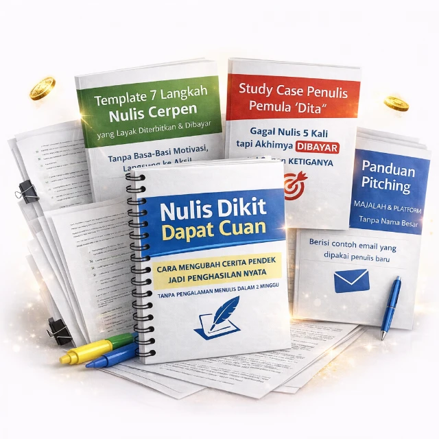Ebook “Nulis Dikit Dapat Cuan” — Cara Mengubah Cerita Pendek Jadi Penghasilan Nyata Tanpa Pengalaman Menulis Dalam 2 Minggu