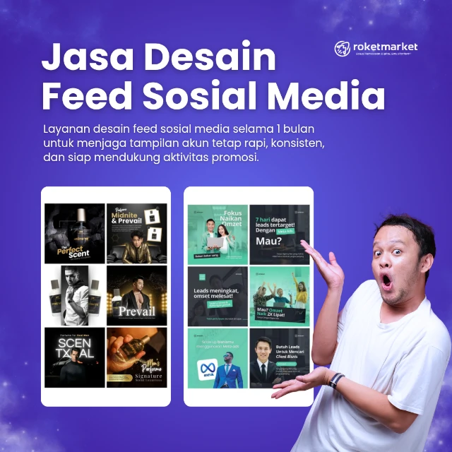 Jasa Desain Feed Sosial Media (1 Bulan)