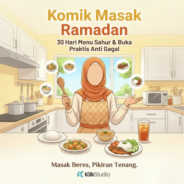 E-book Komik Masak Ramadhan - 30 Hari Menu Sahur dan Buka Praktis Anti Gagal