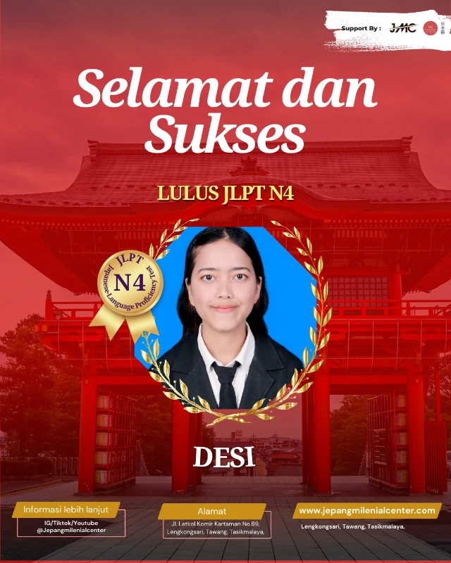 1769241860694-🌸 Selamat kepada Desi-san 🌸Atas keberhasilan meraih kelulusan JLPT N4, sebuah pencapaian yang .webp