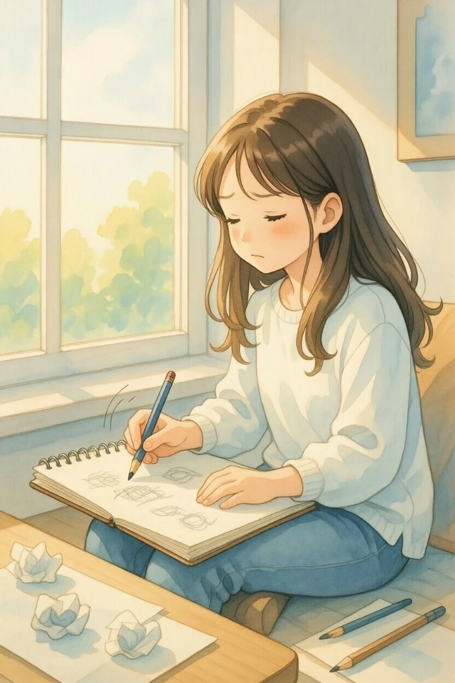 Contoh latihan menggambar yang tidak terarah vs terarah