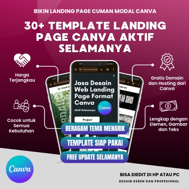 30+ Template Landing Page Canva Aktif Selamanya
