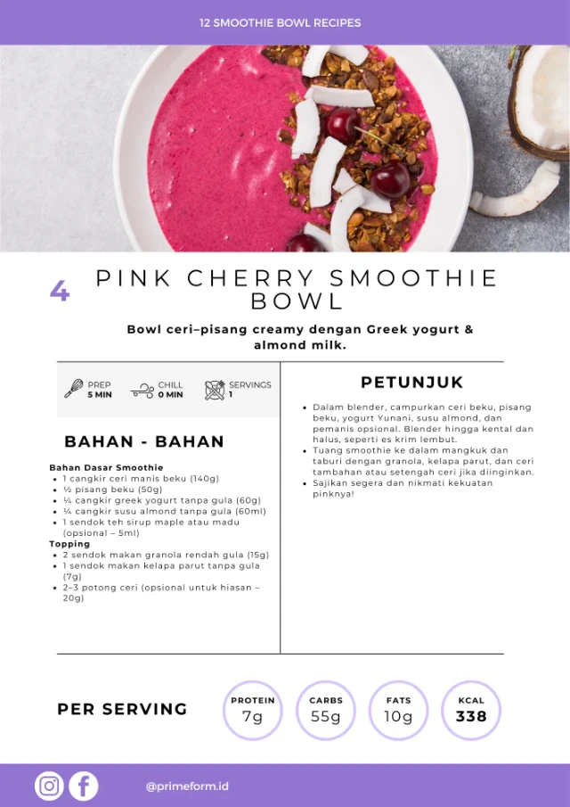 Contoh Resep Smoothie Bowl