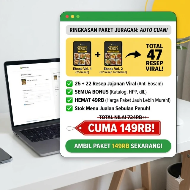 Blueprint Ebook Resep Jajanan Viral Vol. 1 & 2 Plus Semua Bonus