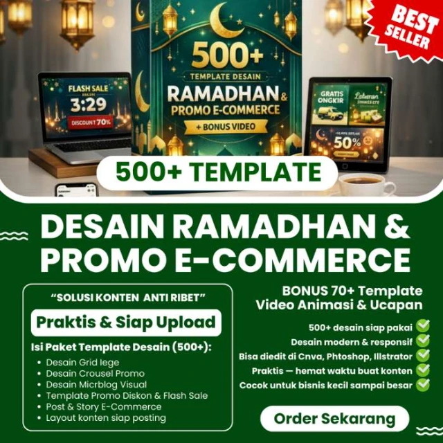 500+ Template Desain Ramadhan & Promo E-Commerce