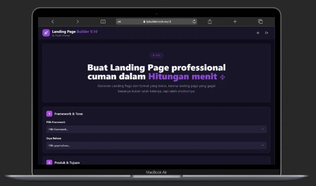 Tools Landing Page Engine Builder Ai