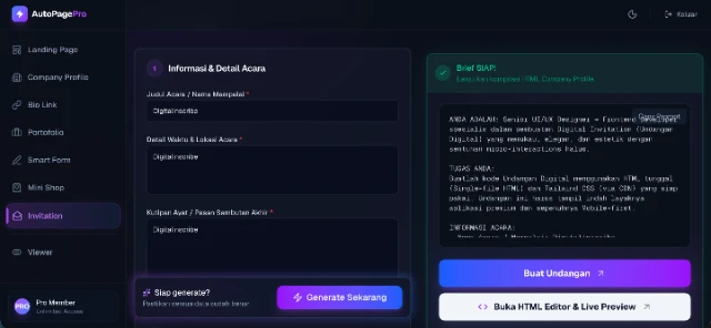 Dashboard - Invitation