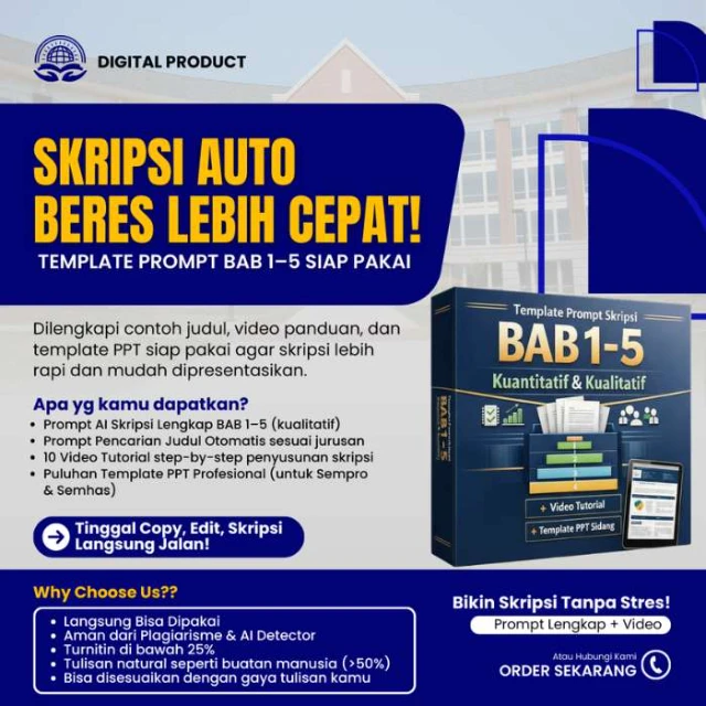 Prompt Skripsi Kuantitatif & Kualitatif BAB 1–5