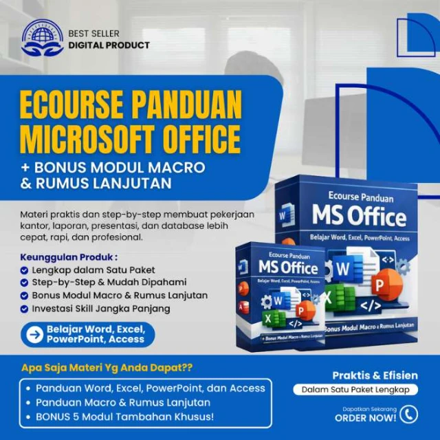 Ecourse MS Office Word, Excel, PowerPoint