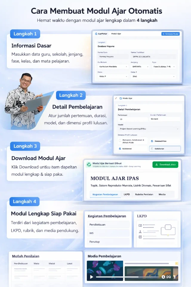 3 Langkah Membuat Modul Ajar