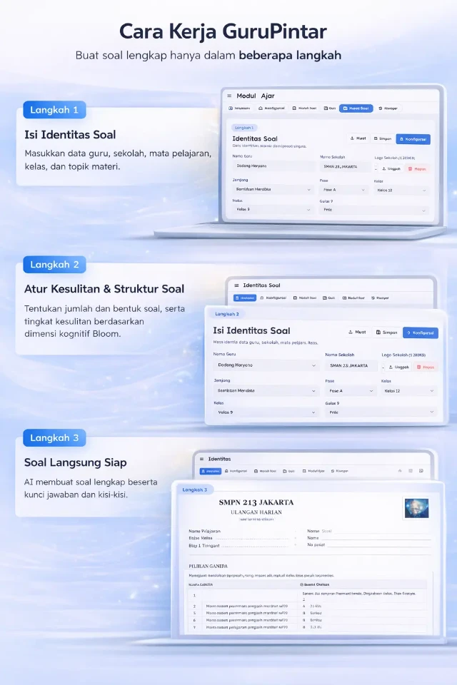 3 Langkah Membuat Ratusan Naskah Soal