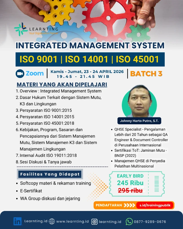 Integrated Management System ISO 9001/14001/45001 Batch 3