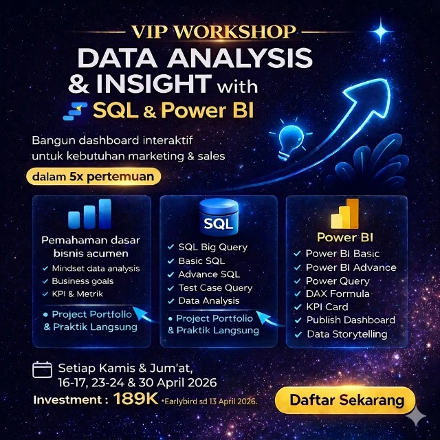 VIP Workshop Data Analyst - SQL & POWER BI (April 2026)