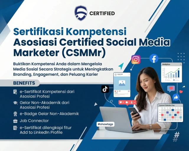 Sertifikasi Kompetensi/Profesi Asosiasi | Certified Social Media Marketer (CSMMr)