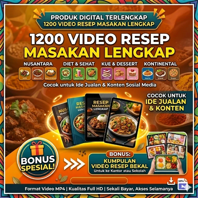 1200 Video Resep Masakan Lengkap