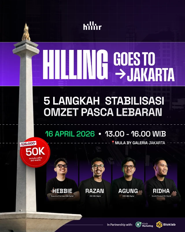 Hilling : 5 Langkah Stabilisasi Omzet Pasca Lebaran