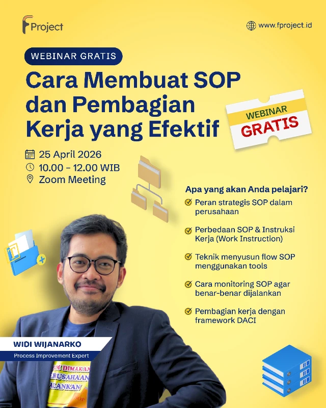 Webinar Cara Membuat SOP dan Pembagian Kerja yang Efektif | 25 April 2026