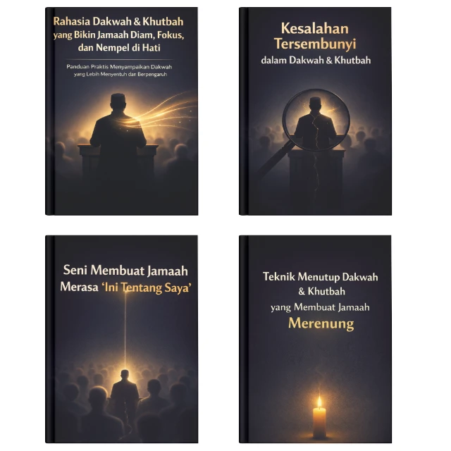 EBOOK RAHASIA DAKWAH & KHUTBAH YANG BIKIN JAMAAH DIAM, FOKUS, DAN NEMPEL DI HATI + 3 BONUS