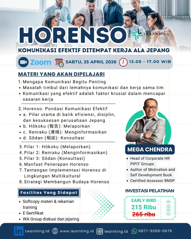 HORENSO - Komunikasi Efektif DITEMPAT KERJA ala Jepang