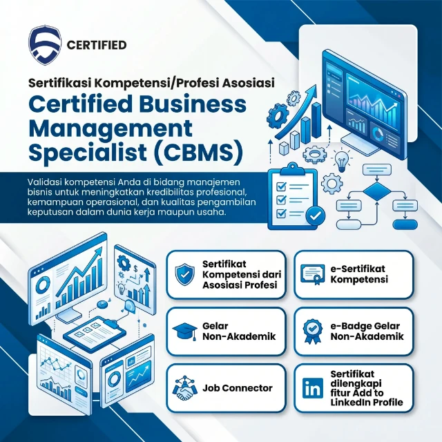 Sertifikasi Kompetensi/Profesi Asosiasi | Certified Business Management Specialist (CBMS)