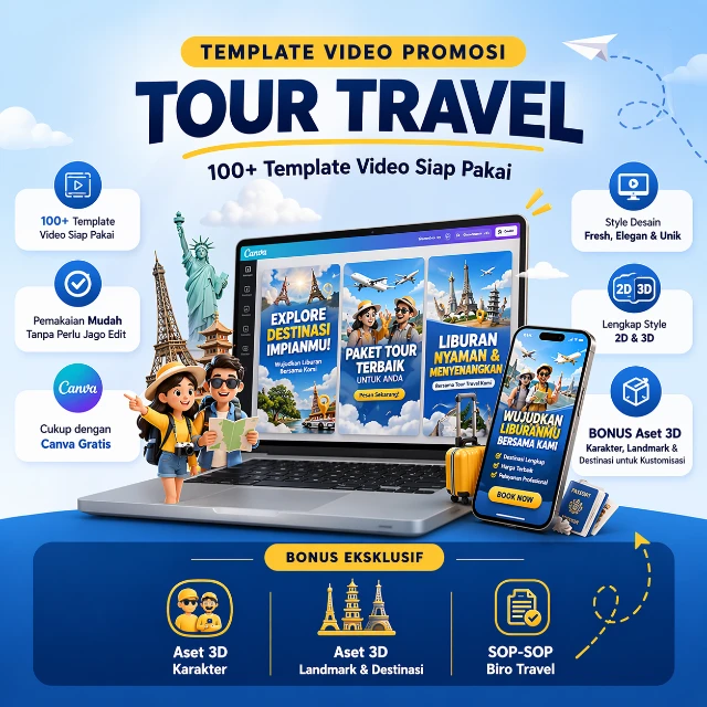 Template Video Promosi Tour Travel PRO