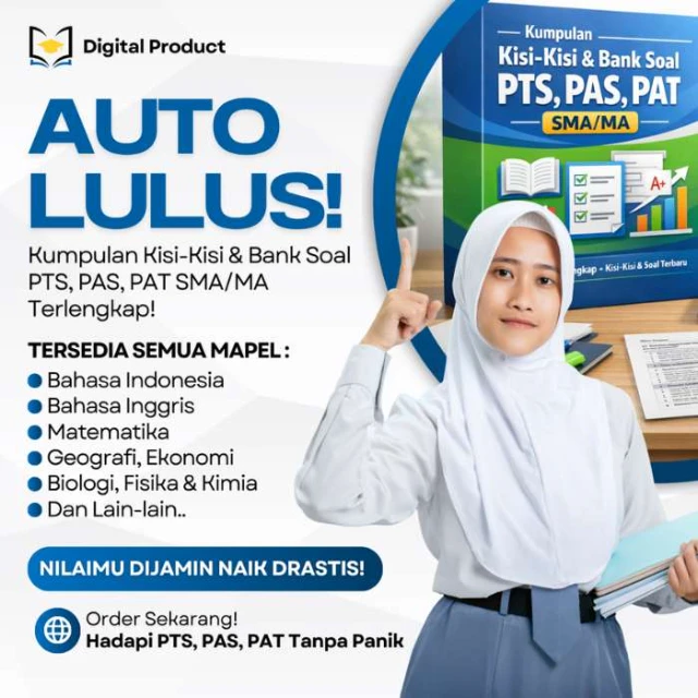Kumpulan Kisi-Kisi & Bank Soal PTS, PAS, PAT SMA