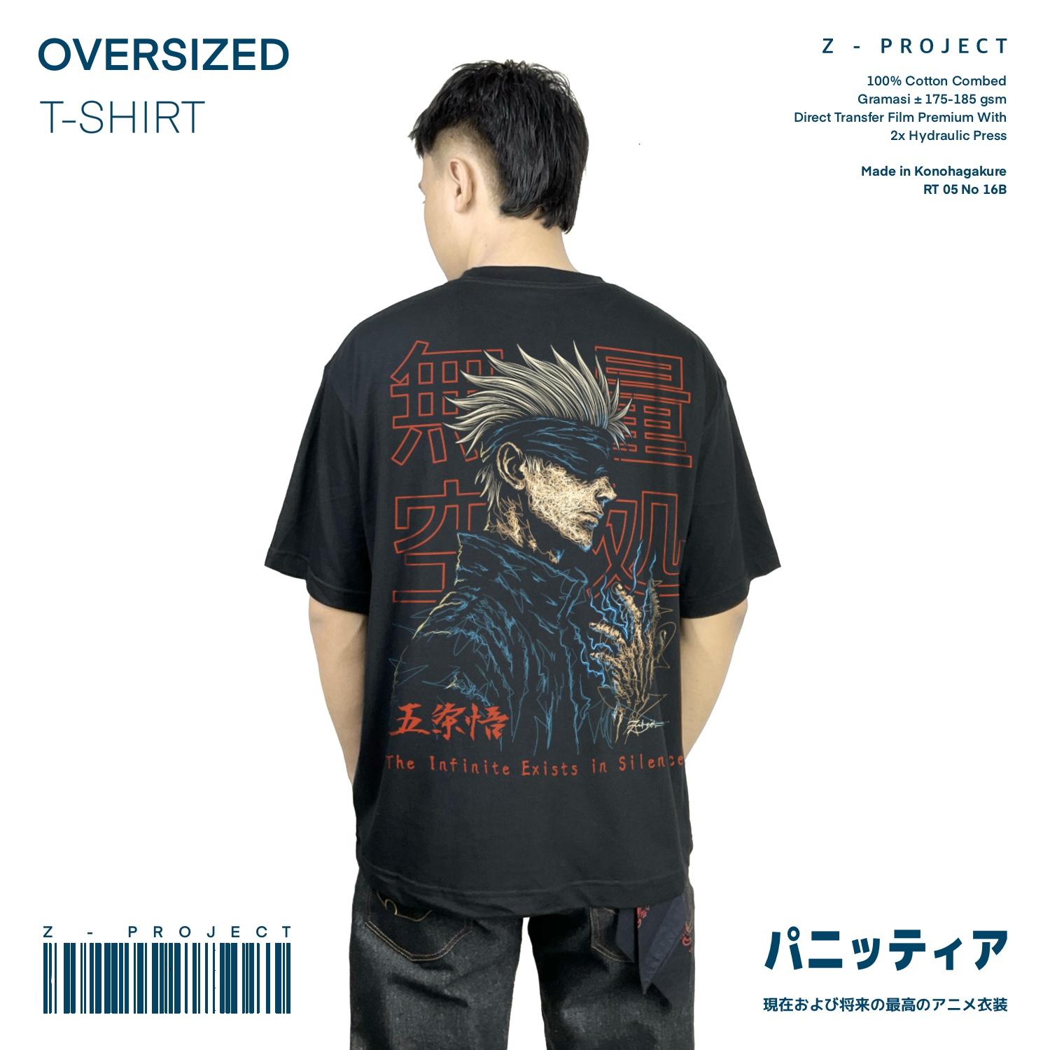 Zetproject - Gojo Satoru Kaos Anime Oversize Lengan Pendek