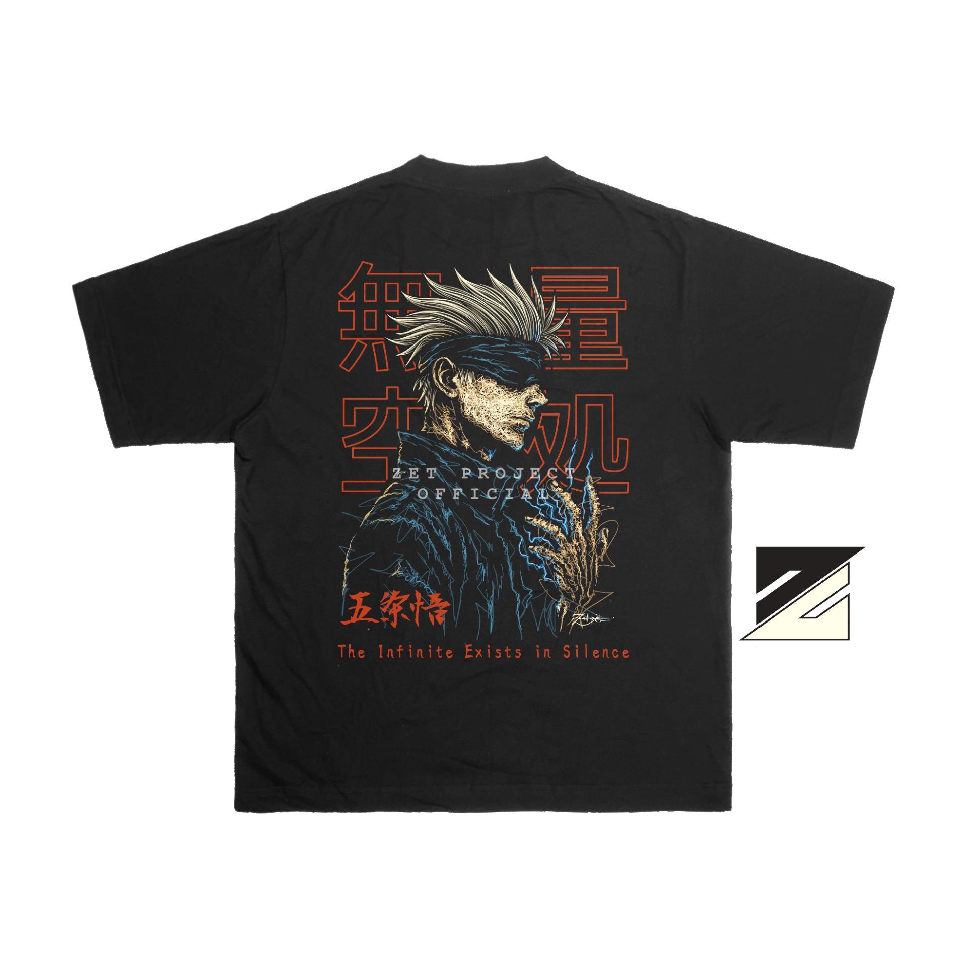 Zetproject - Gojo Satoru Kaos Anime Oversize Lengan Pendek-4