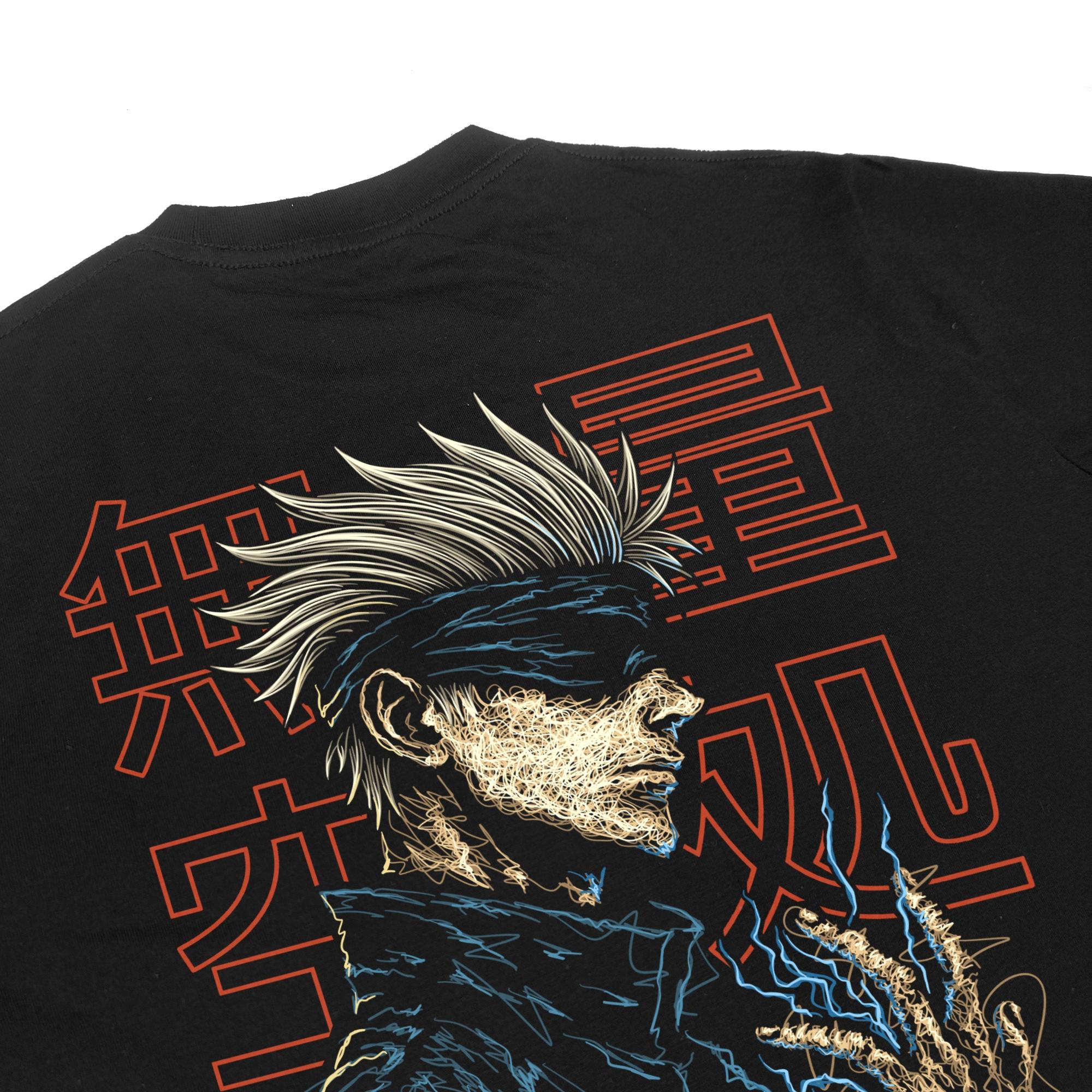 Zetproject - Gojo Satoru Kaos Anime Oversize Lengan Pendek-5