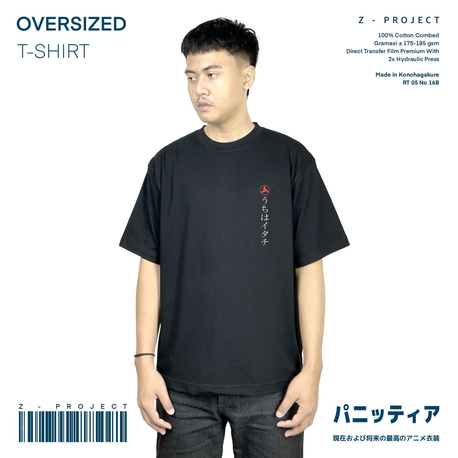 Zetproject - Itachi Kaos Anime Oversize Lengan Pendek-3