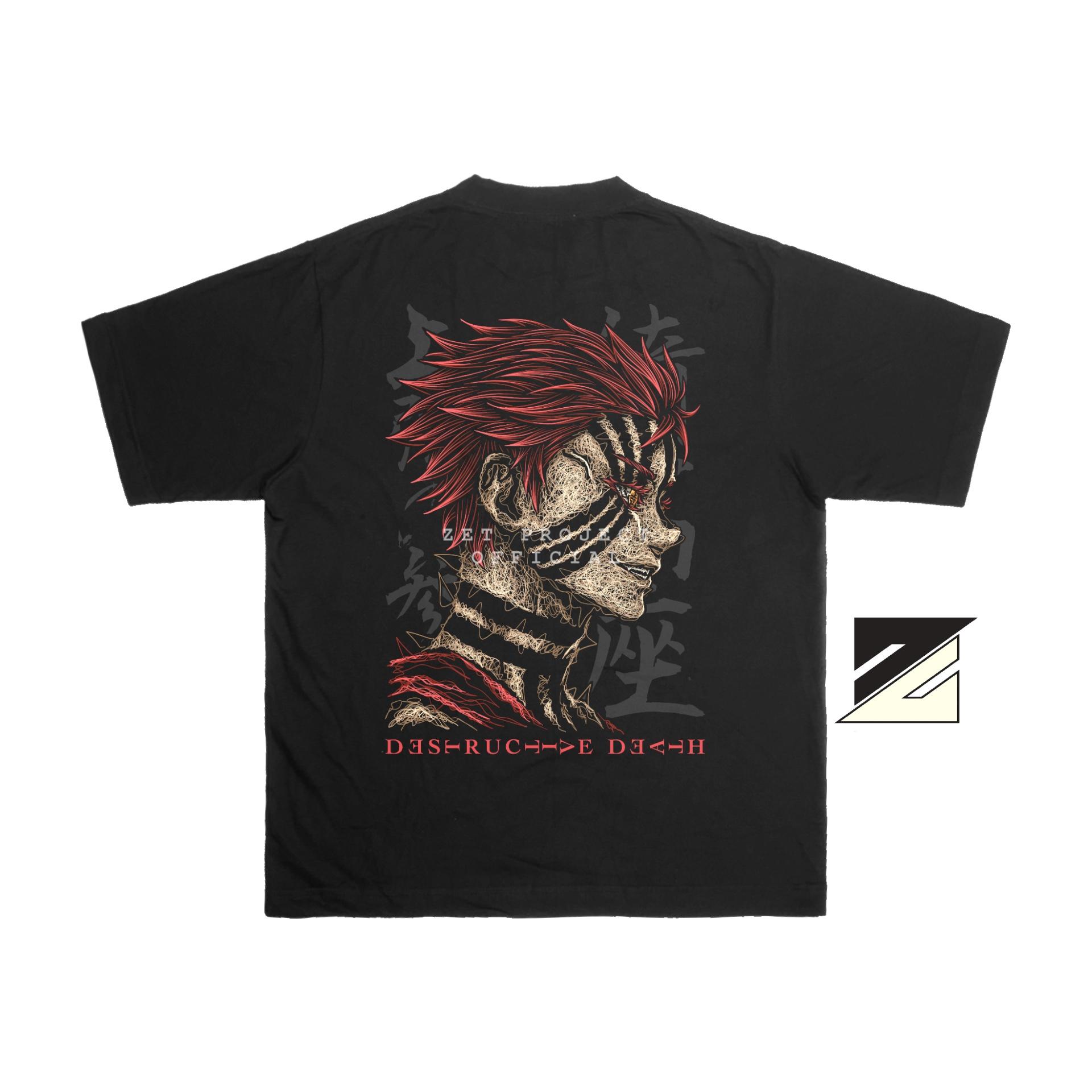 Zetproject - Akaza Kaos Anime Oversize Lengan Pendek-4